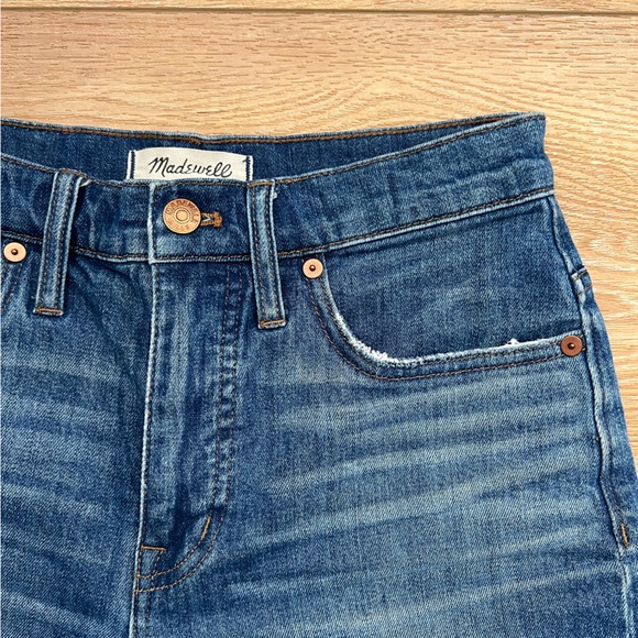 Madewell Stretchy Blue Denim Wide leg crop Women's Jeans - Picture 3 of 10